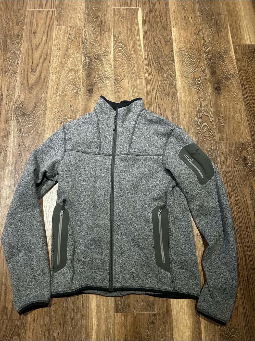 Arc'teryx Men's Gray Heather Full-Zip Sweater Jacket